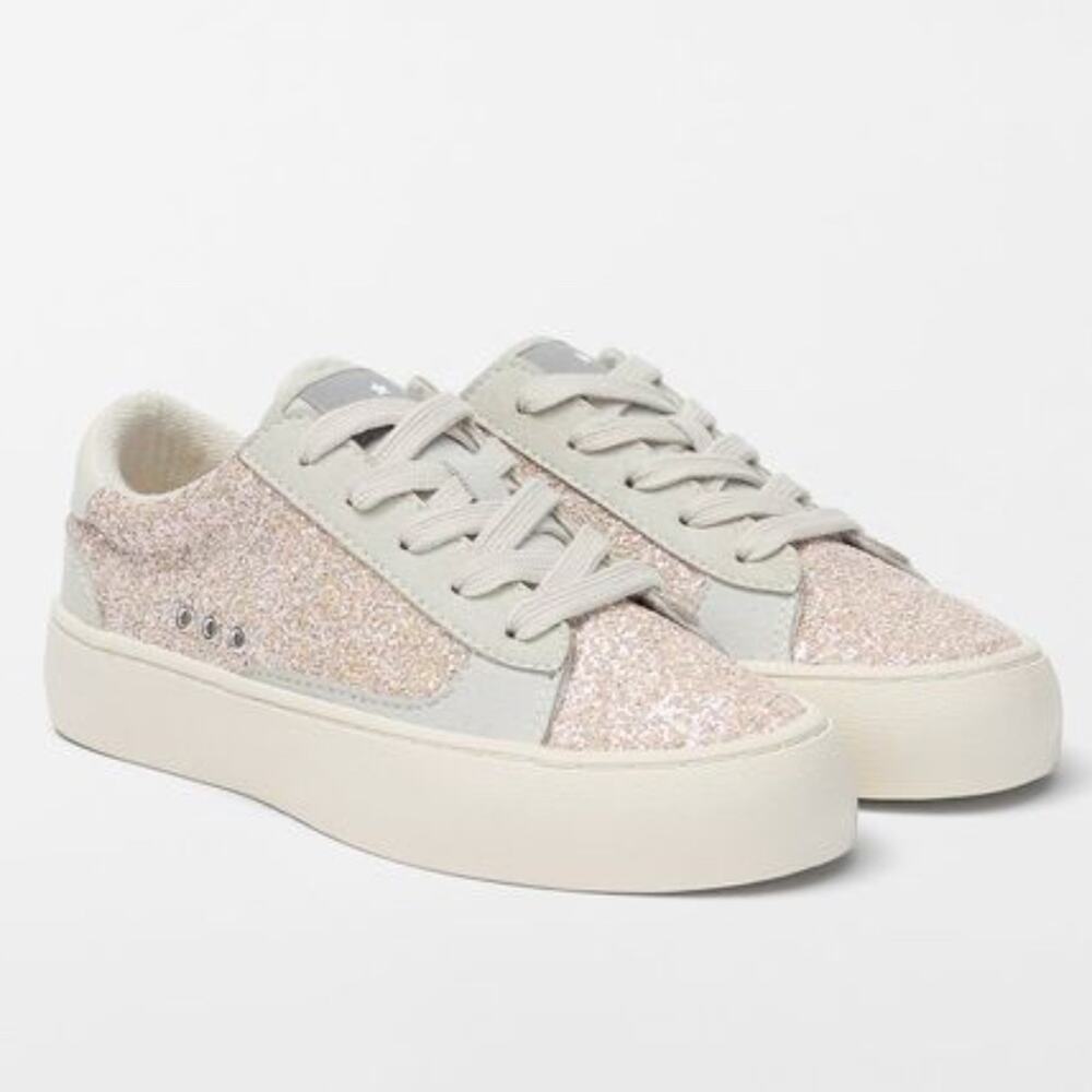 Zara Women's Glitter Low Top Sneakers Size 35